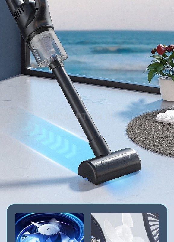 Беспроводной пылесос для сухой и влажной уборки Vacuum Cleaner Never So Clean черный оптом - Фото №4