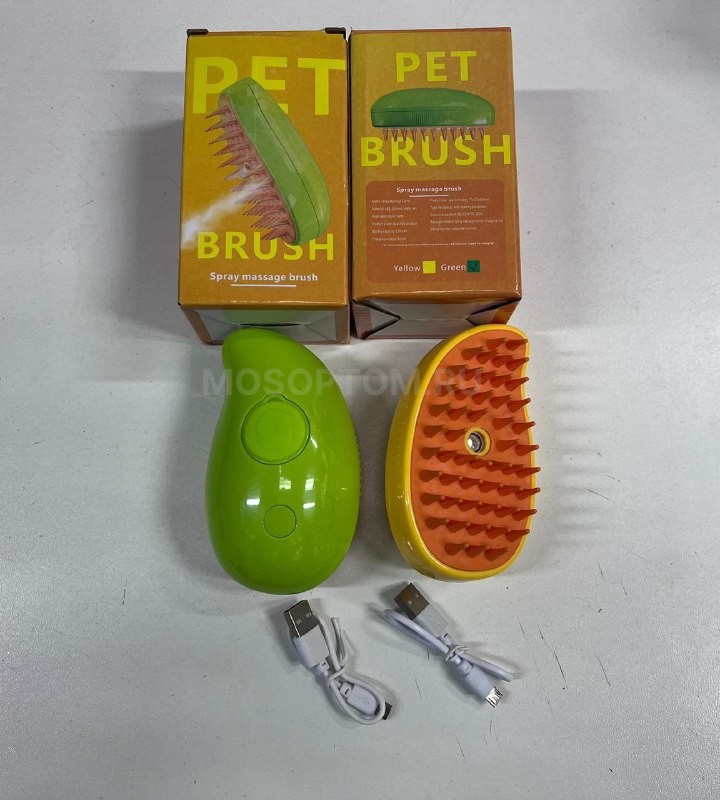 Массажная паровая щетка для ухода за шерстью питомцев Pet Brush Spray Massage Brush оптом - Фото №4