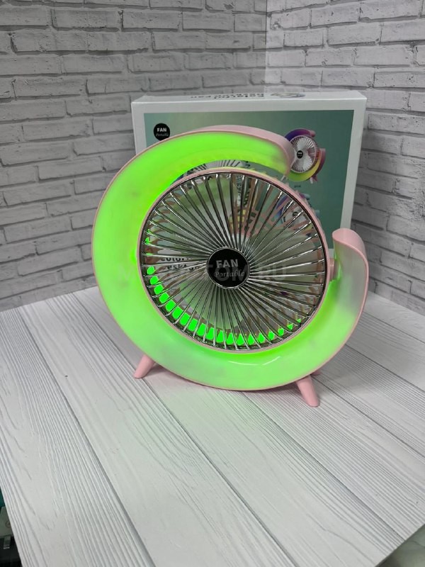 Вентилятор настольный с подсветкой Colorful Desktop Fan оптом - Фото №7