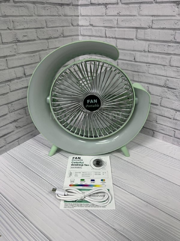 Вентилятор настольный с подсветкой Colorful Desktop Fan оптом - Фото №8