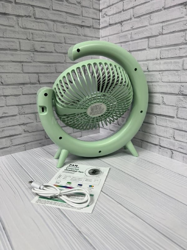 Вентилятор настольный с подсветкой Colorful Desktop Fan оптом - Фото №10