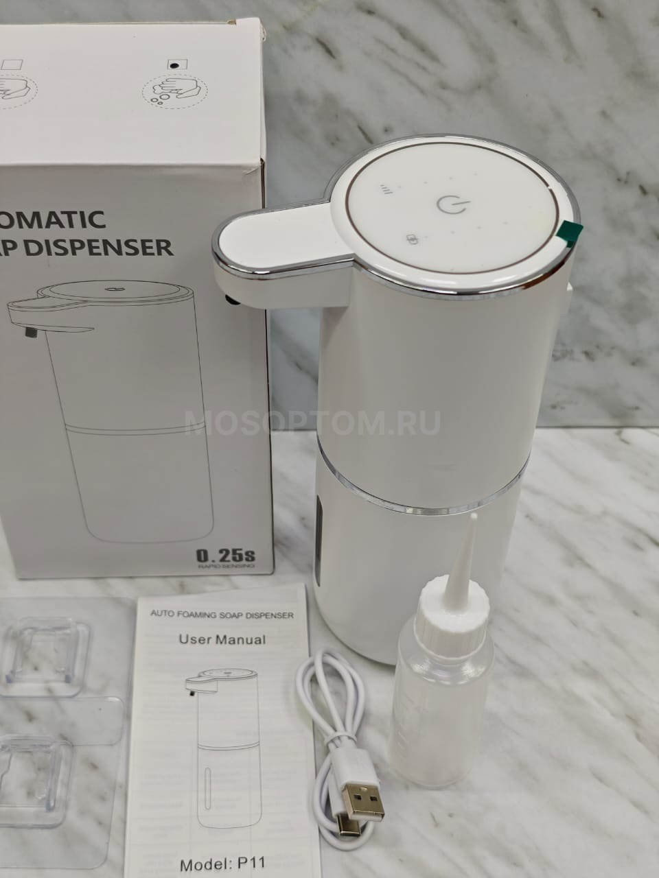 Диспенсер-дозатор сенсорный для мыла-пены Automatic Soap Dispenser P11 оптом - Фото №3