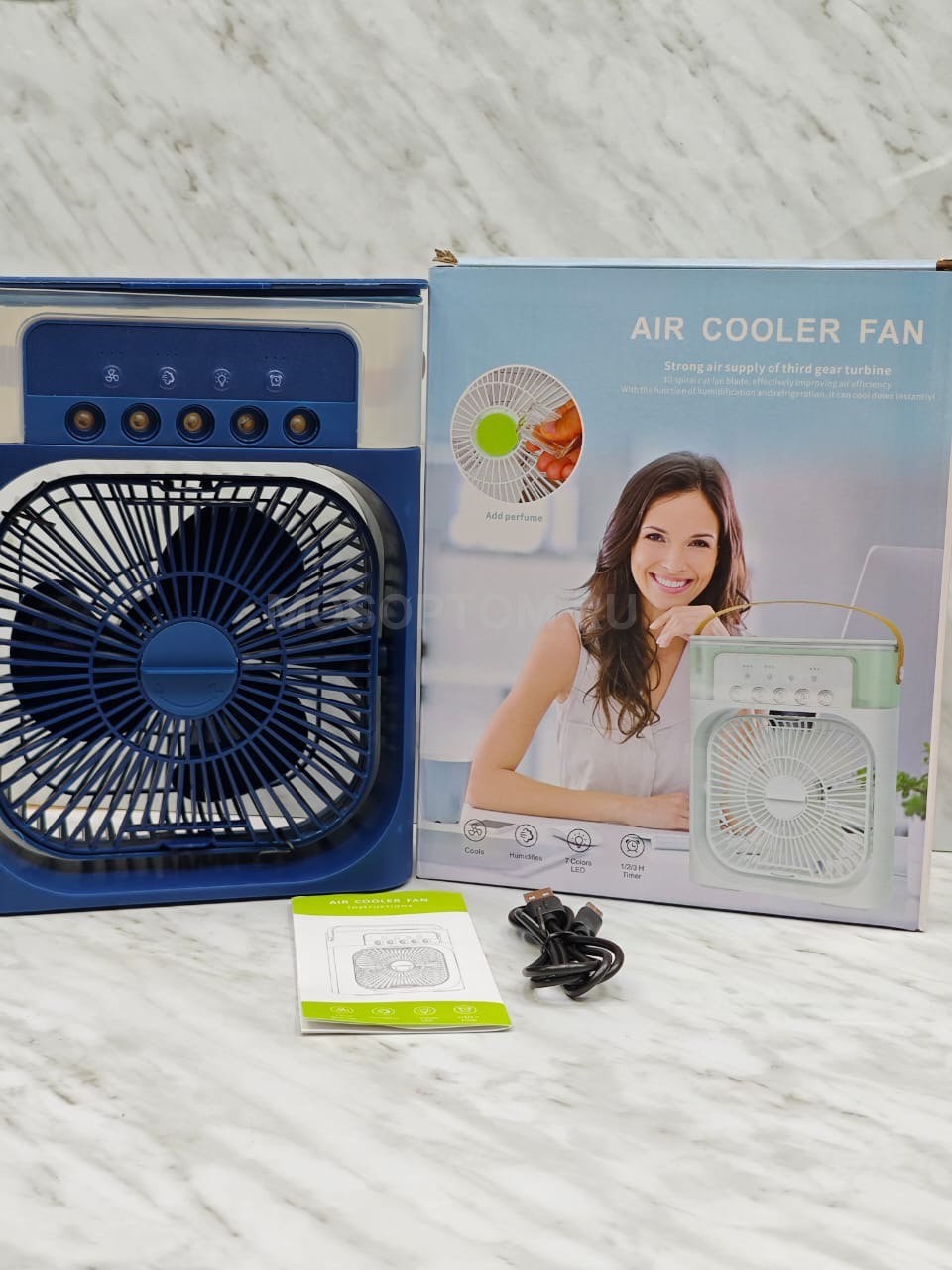 Настольный кондиционер, вентилятор с функцией увлажнения воздуха Air Cooler Fan оптом - Фото №2