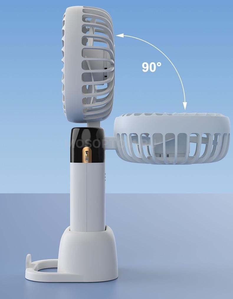 Портативный беспроводной вентилятор Hand Held Fan SF-10 с подставкой для  телефона 5 скоростей оптом из Китая