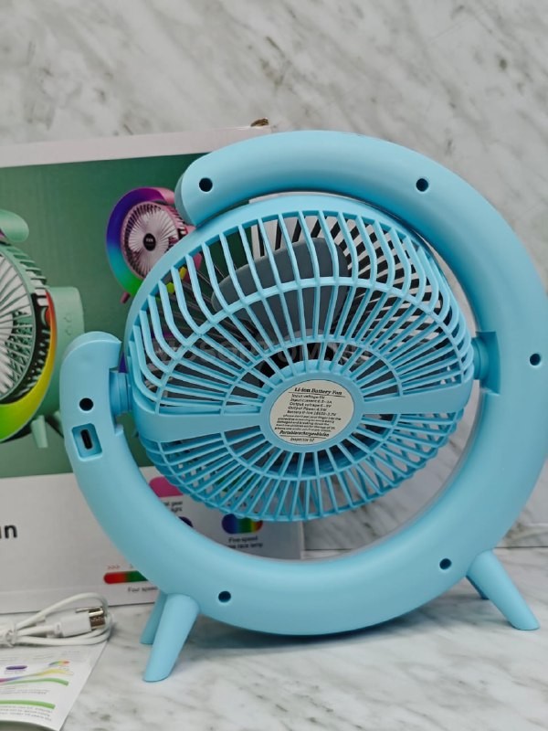 Вентилятор настольный с подсветкой Colorful Desktop Fan качество AAA оптом - Фото №22