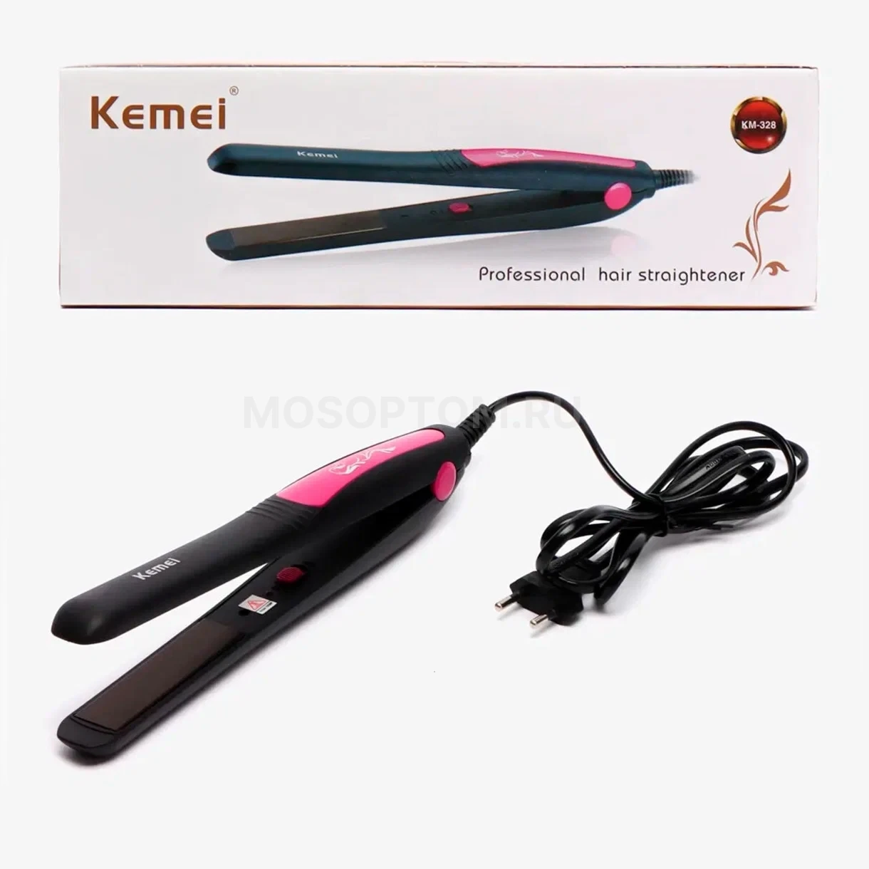 Утюжок-выпрямитель для волос Kemei KM-328 оптом