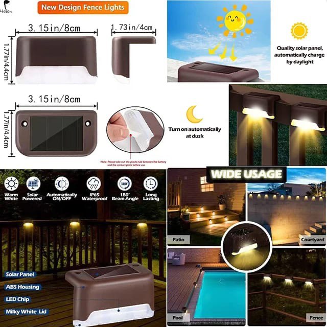 Уличный светильник на солнечной батарее Lampada Solare Per Scale E Da Parete 8шт оптом - Фото №6