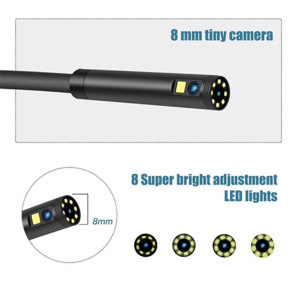 Видеоэндоскоп ручной 8мм, 2MP,с экраном, 4.3 дюйма Screen Endoscope P40 с двумя камерами оптом - Фото №4