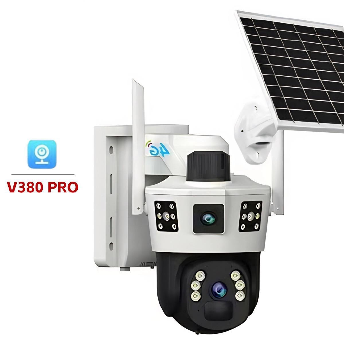 Наружная WiFi 4G камера V380 Pro с высоким разрешением Solar Two Screens Camera Outdoor Solar оптом