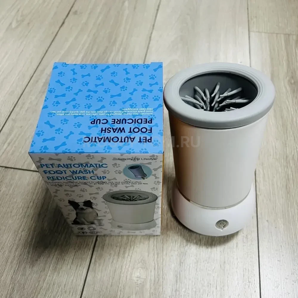 Автоматическая лапомойка для собак и кошек переносная Pet Automatic Foot Wash Pedicure Cup оптом - Фото №3