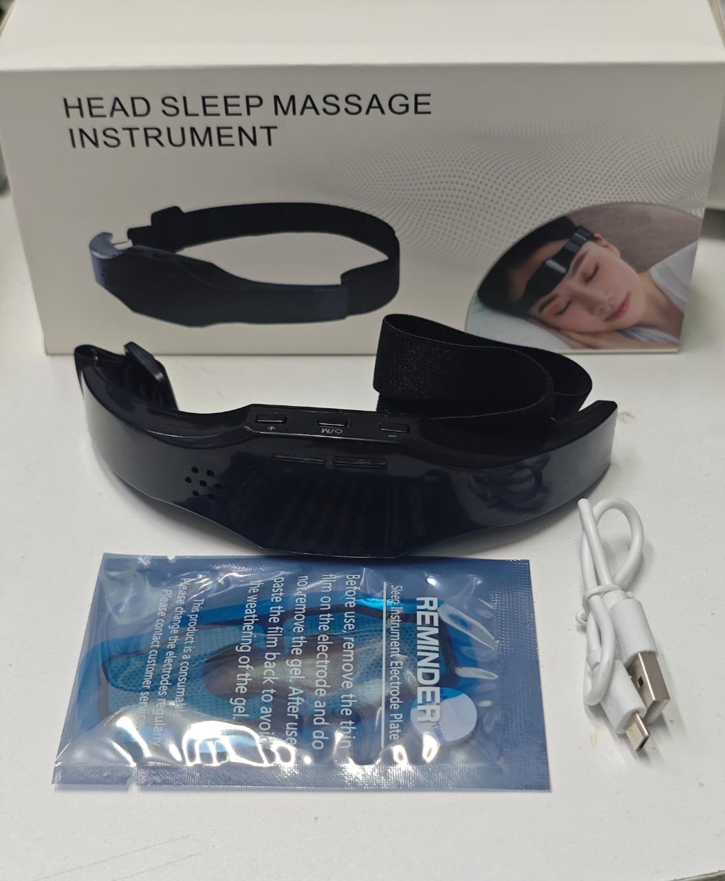 Беспроводной массажер для сна с микротоком Head Sleep Massage Instrument оптом - Фото №2